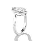 Birnenförmiger Moissanit-Ring, Braut-Set, 100 % 925er Silber
