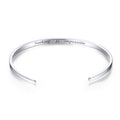 bamoer Engrave Courage Bangle silver