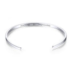 bamoer Engrave Courage Bangle silver