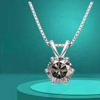 1.0ct-5ct Moissanite Pendant Necklace With Certifi
