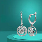 White Gold Plated 0.5/1CT Moissanite Drop Earring for