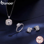BAMOER 0.5-3.5CT Moissanite Necklace Stud Earrings 925
