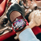 Feice Men's Automatic Skeleton Watch Tourbillon.