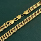 Herren 10MM 60CM Seitenkette, 24K Gold,