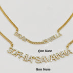DOREMI 6MM/9MM Cz Names Necklace Jewelry Cuban Chain - 1 name / 9mm Silver / China Mainland|40cm, 1 name / 9mm Silver / China Mainland|50cm, 1 name / 9mm Silver / China Mainland|35cm, 1 name / 9mm Silver / China Mainland|45cm, 1 name / 9mm Gold / United States|40cm, 1 name / 9mm Gold / United States|50cm, 1 name / 9mm Gold / United States|35cm, 1 name / 9mm Gold / United States|45cm, 1 name / 9mm Gold / China Mainland|40cm, 1 name / 9mm Gold / China Mainland|50cm, 1 name / 9mm Gold / China Mainland|35cm, 1 