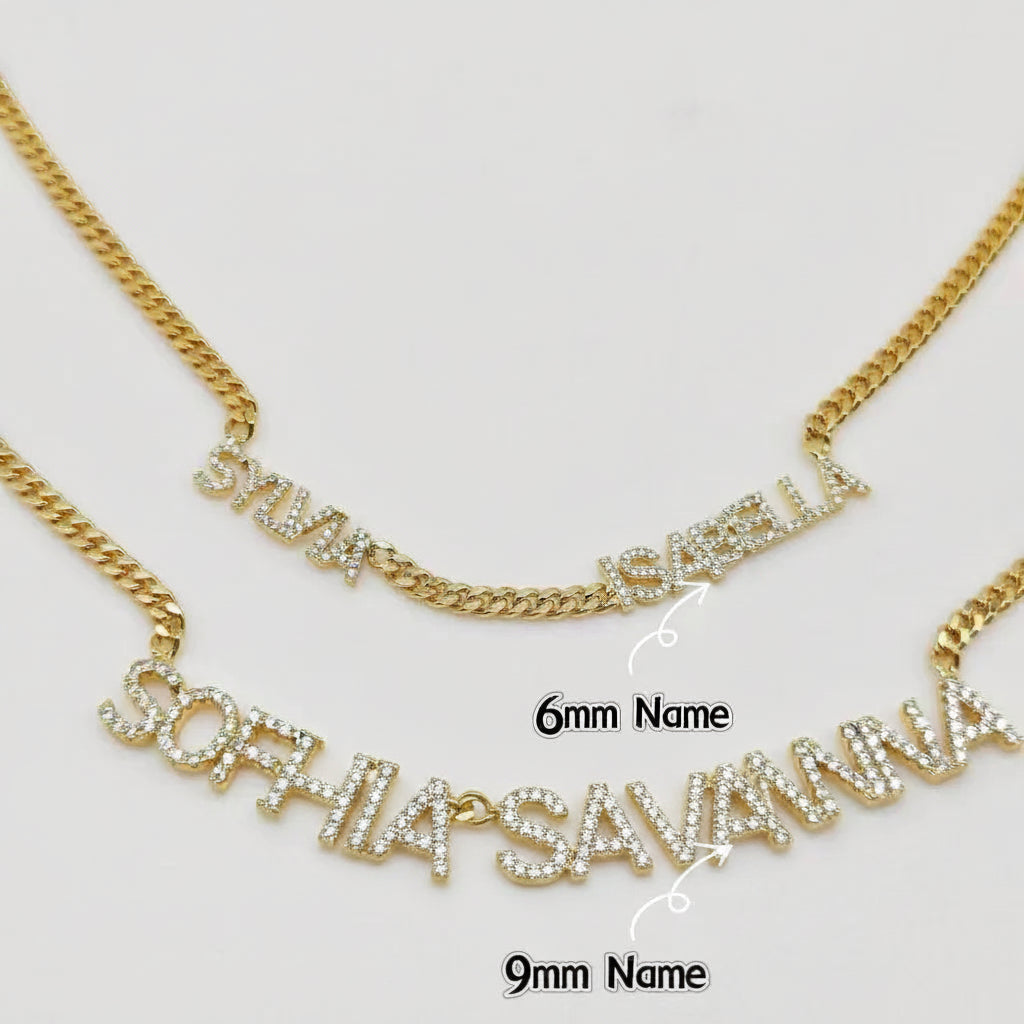 DOREMI 6MM/9MM Cz Names Necklace Jewelry Cuban Chain - 1 name / 9mm Silver / China Mainland|40cm, 1 name / 9mm Silver / China Mainland|50cm, 1 name / 9mm Silver / China Mainland|35cm, 1 name / 9mm Silver / China Mainland|45cm, 1 name / 9mm Gold / United States|40cm, 1 name / 9mm Gold / United States|50cm, 1 name / 9mm Gold / United States|35cm, 1 name / 9mm Gold / United States|45cm, 1 name / 9mm Gold / China Mainland|40cm, 1 name / 9mm Gold / China Mainland|50cm, 1 name / 9mm Gold / China Mainland|35cm, 1 