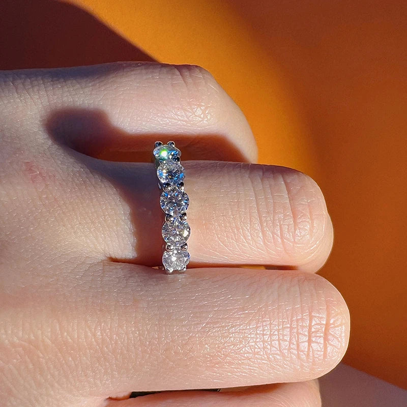 JoyceJelly 4mm D Color VVS Moissanite Ring For Women