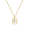 ANDYWEN 925 Sterling Silver Gold Inital Pendant Luxury - Gold V