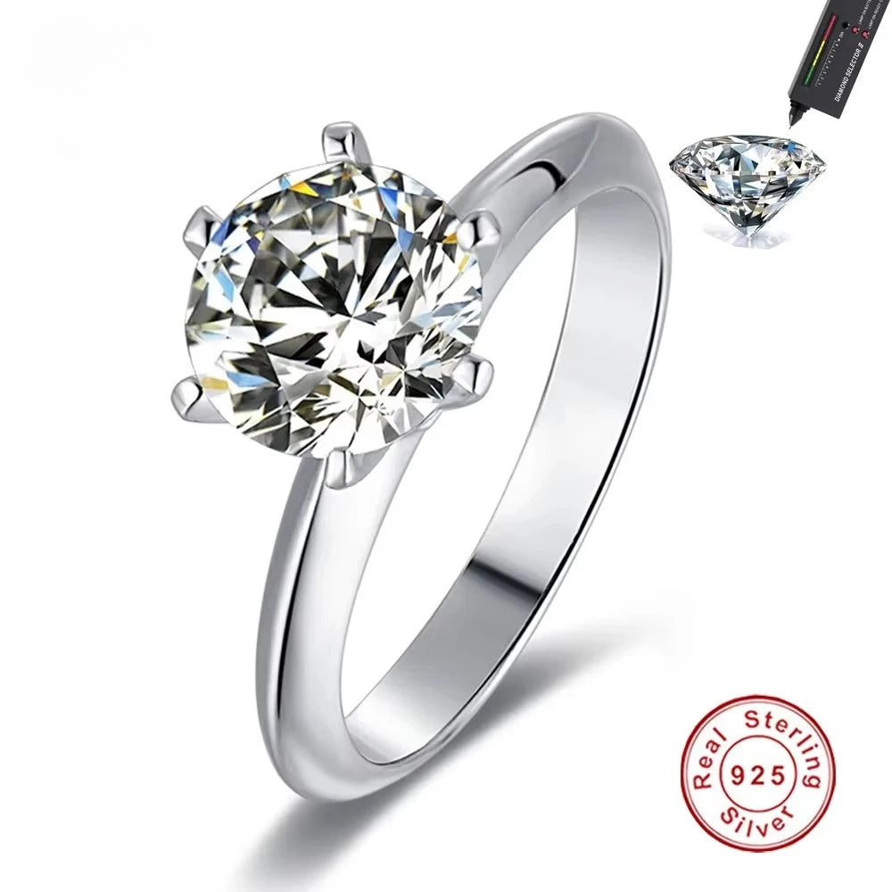 Hot New Luxury 925 Sterling Silver 1-3 Ct Real