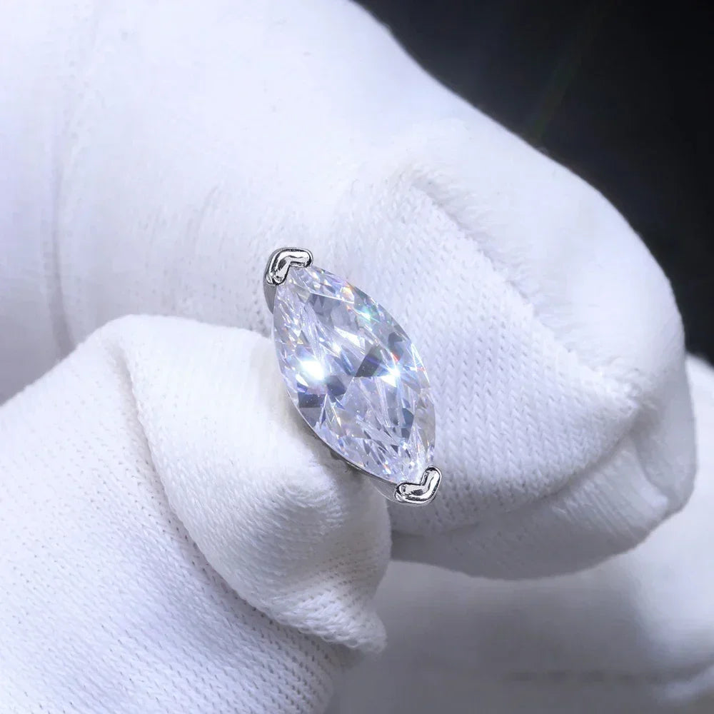 0.5/1carat Marquise Cut Moissanite Chain Earrings for