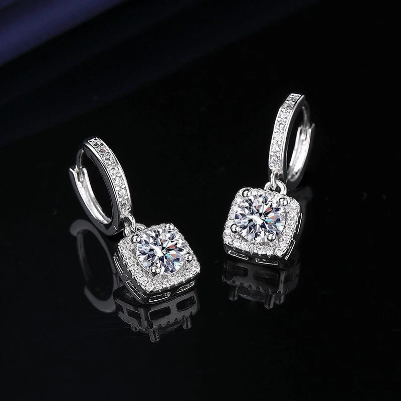 0.5-1 Carat Moissanite Earrings for Women