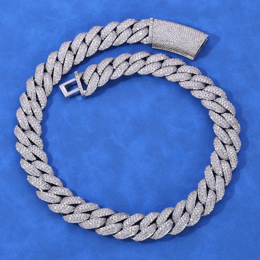 Hhiok Thick 18mm Wide Inlaid Zircon Iced Cuban
