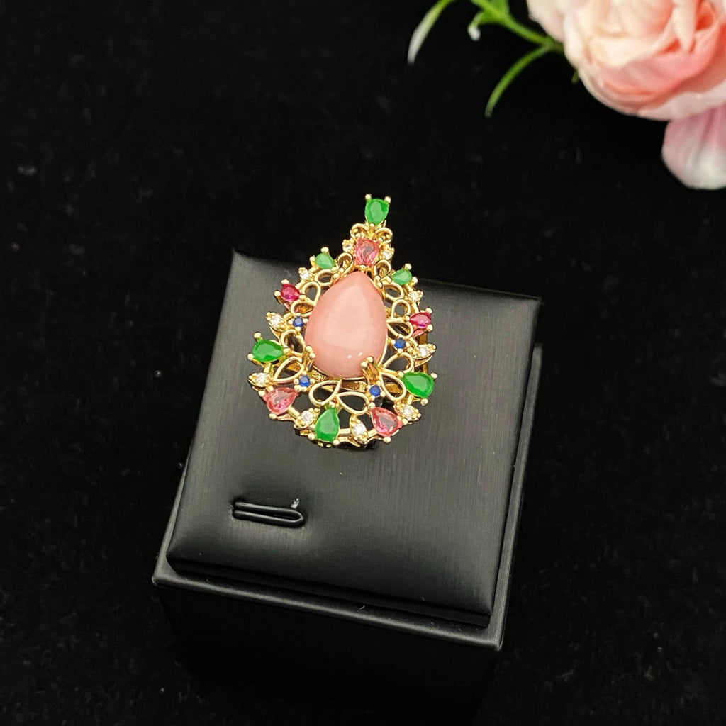 Falair Fashion Copper Plated Gold Zirconia Jewelry Set