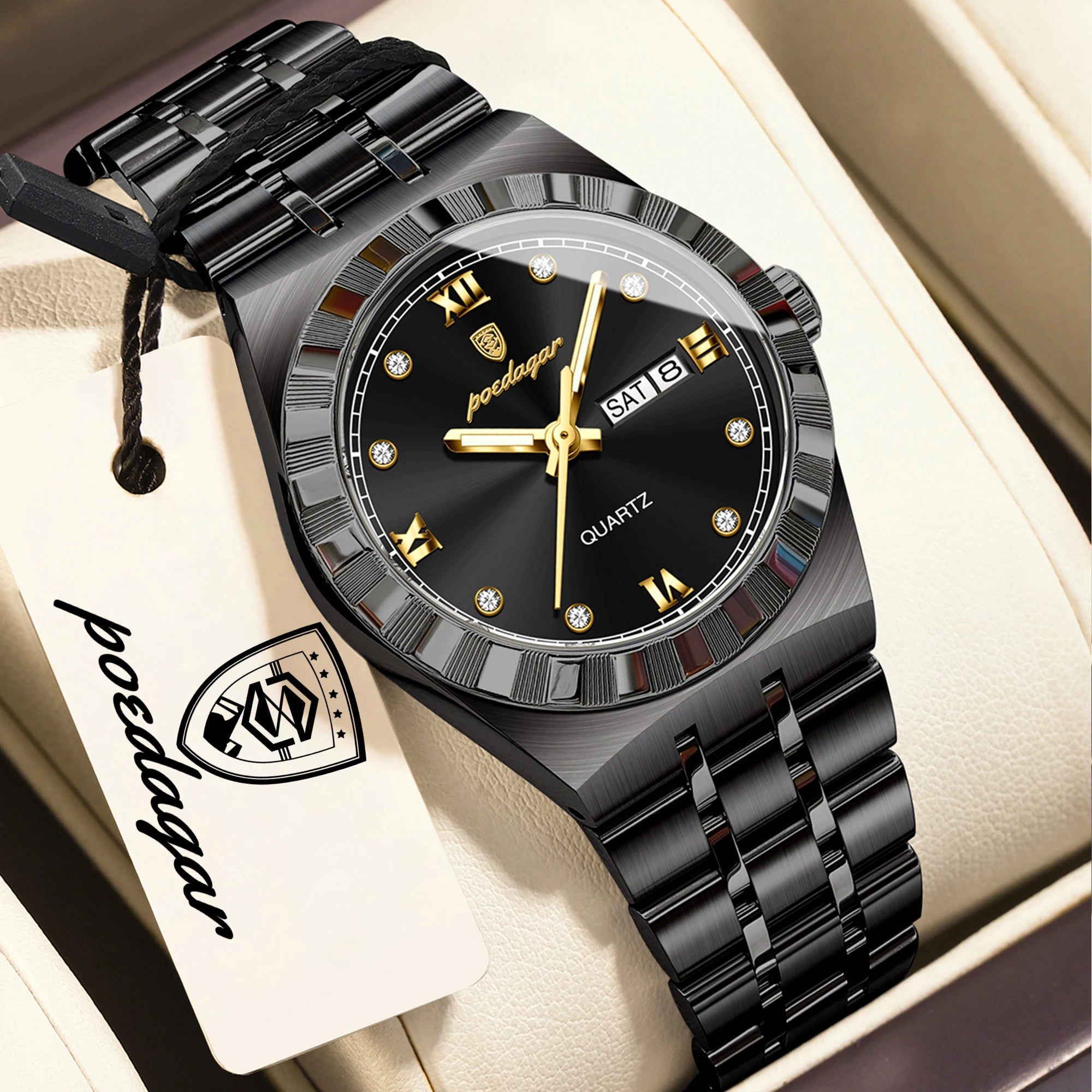 Poedagar Casual Ladies Watch Luminous Waterproof