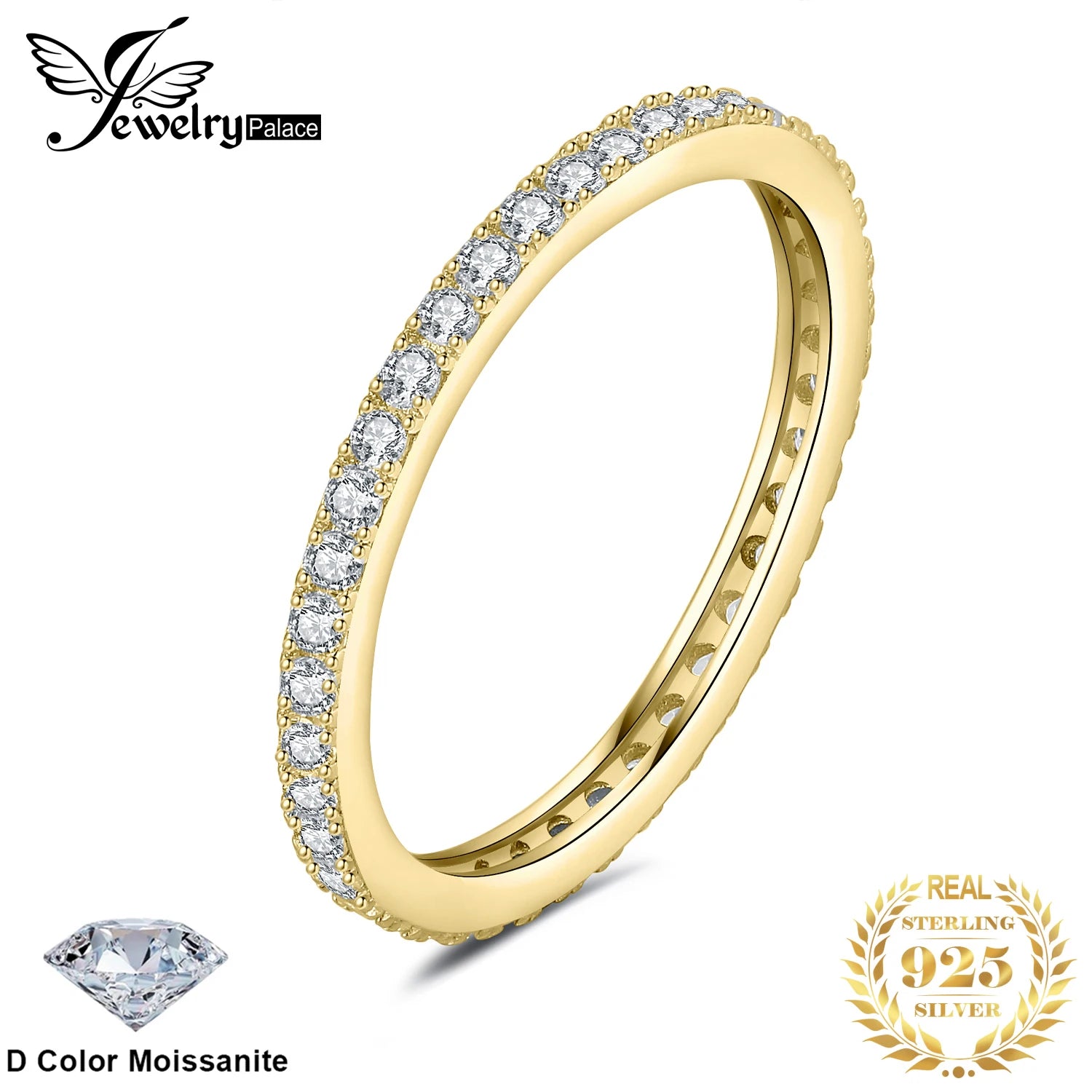 JewelryPalace Moissanite D Color Eternity Total 0.6ct