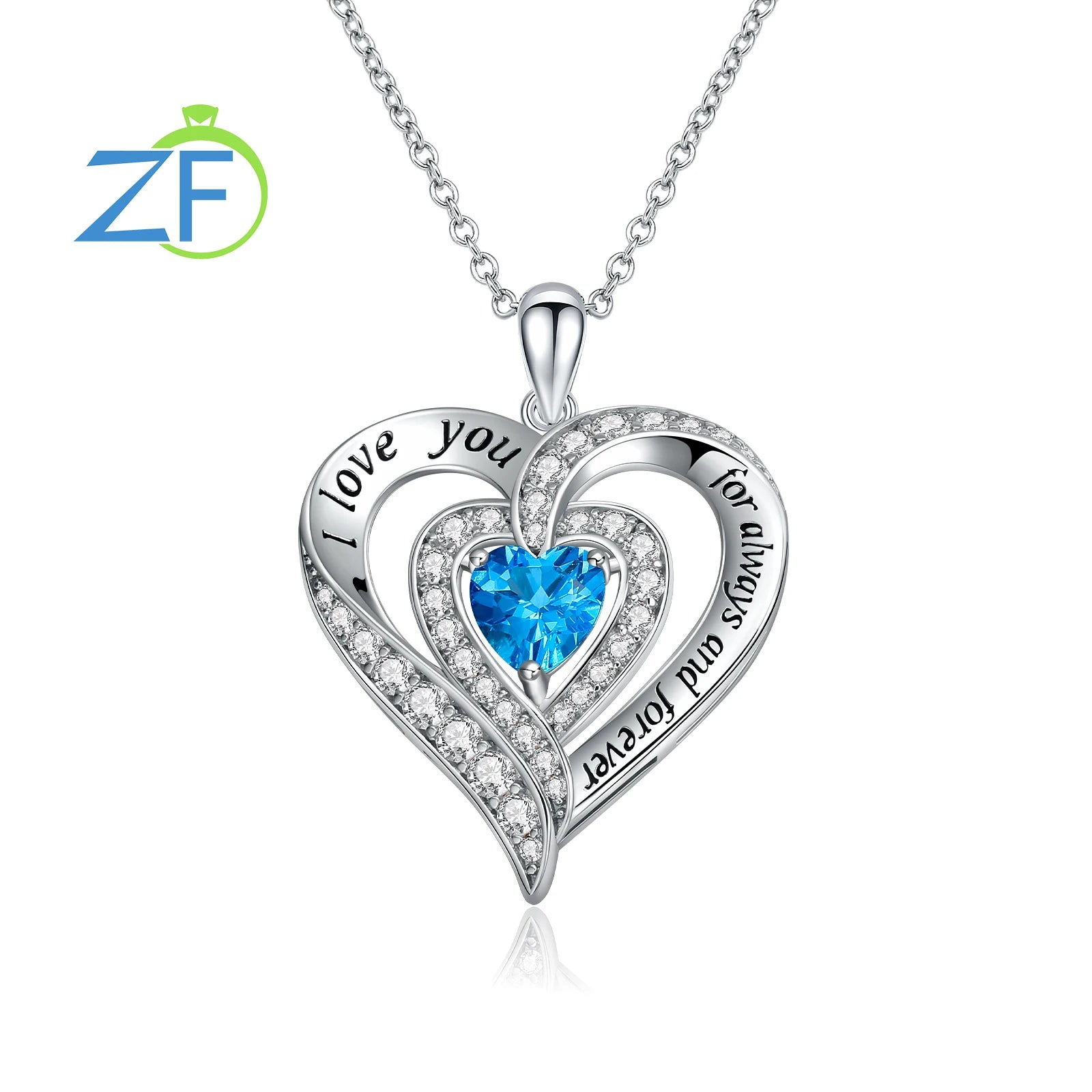 GZ Zongfa  925 Sterling Silver Heart Pendant for