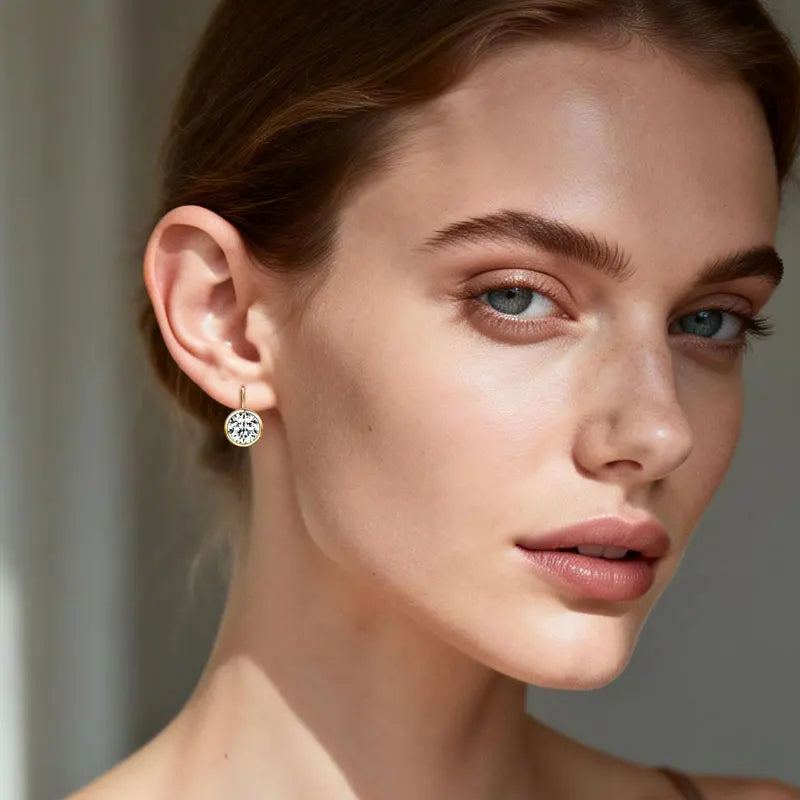 Lnkry 6.5MM/8MM Moissanite Hoop Earring 14k