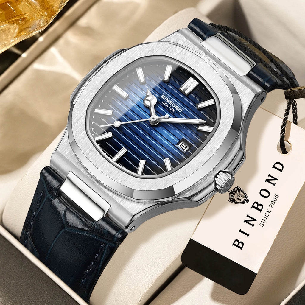 BINBOND precise quartz wristwatches for men luxury