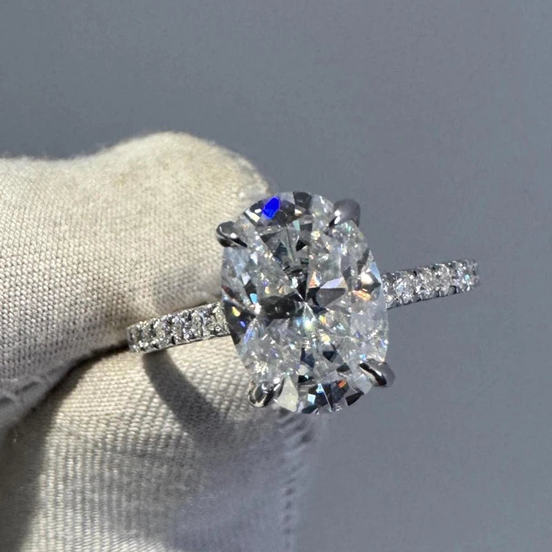 1-3CT Moissanite D Color VVS Diamond Women's Oval
