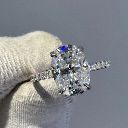 1-3CT Moissanite D Color VVS Diamond Women's Oval