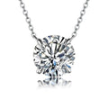 Moissanite Dia 6.5mm 0.5-5CT Woman Pendant Sier - White rhodium plated / 2CT VVSI1 8mm / With Certificate, White rhodium plated / 0.5CT VVSI1 5mm / With Certificate, White rhodium plated / 1CT VVSI1 6.5mm / With Certificate, White rhodium plated / 3CT VVSI1 9mm / With Certificate, White rhodium plated / 5CT VVSI1 11mm / With Certificate