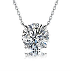 Moissanite Dia 6.5mm 0.5-5CT Woman Pendant Sier - White rhodium plated / 2CT VVSI1 8mm / With Certificate, White rhodium plated / 0.5CT VVSI1 5mm / With Certificate, White rhodium plated / 1CT VVSI1 6.5mm / With Certificate, White rhodium plated / 3CT VVSI1 9mm / With Certificate, White rhodium plated / 5CT VVSI1 11mm / With Certificate
