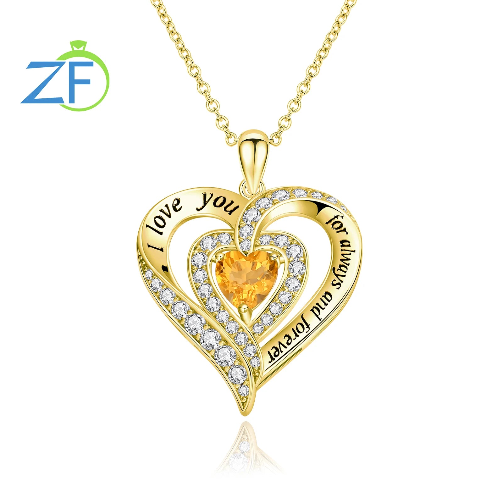 GZ Zongfa  925 Sterling Silver Heart Pendant for
