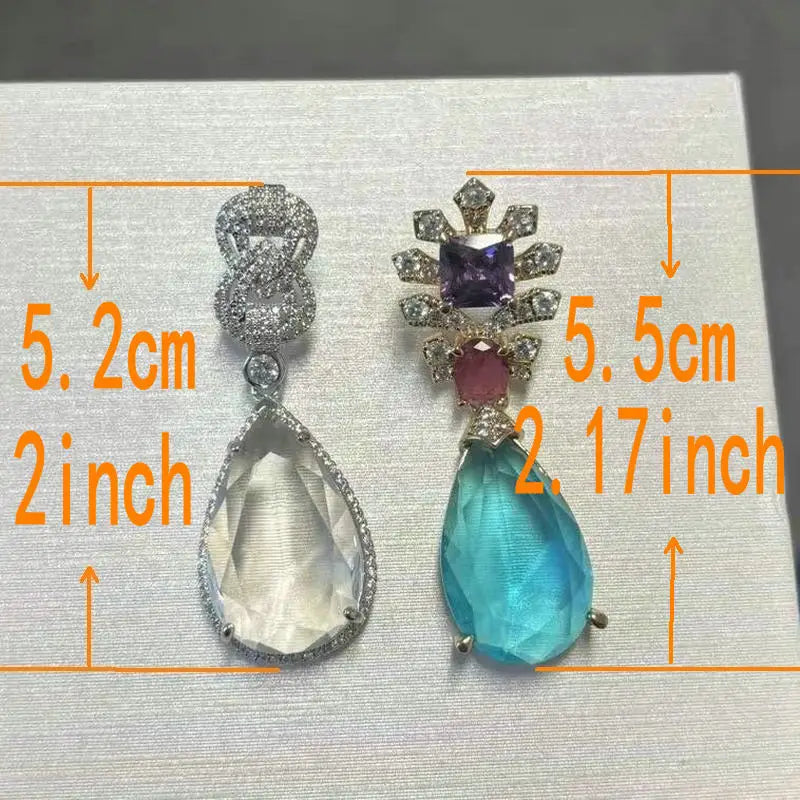 Bilincolor Fashion Vintage Big Yellow Cubic Zircon