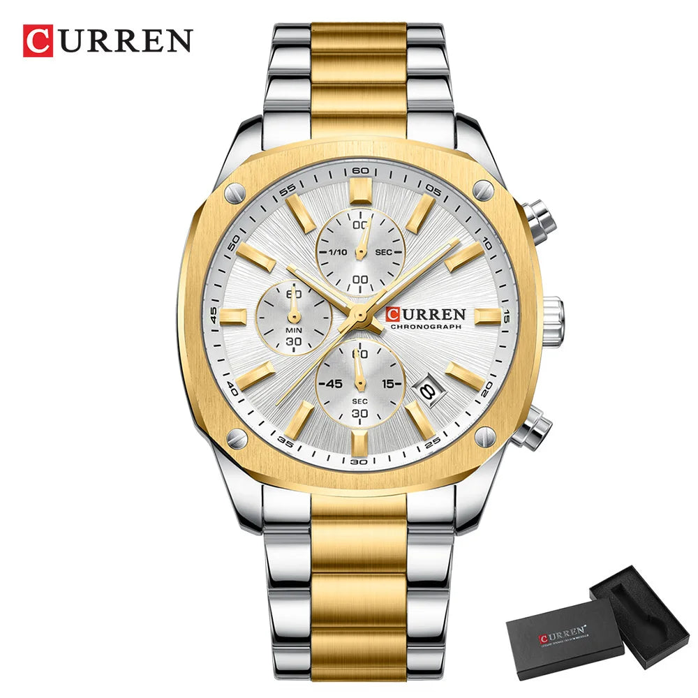 CURREN Men's 42mm Sport Chronograph Steel Watch