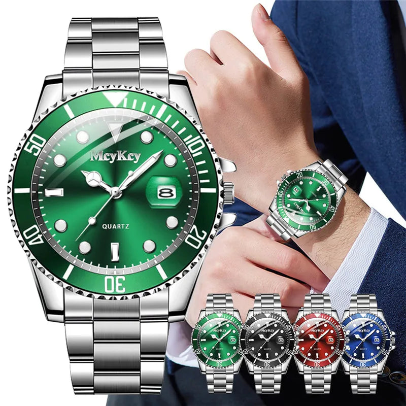 Fashion Men Business Watches Stainless Steel Band Men