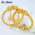 Bracelet plaqué or de Dubaï 24 carats en cuivre
