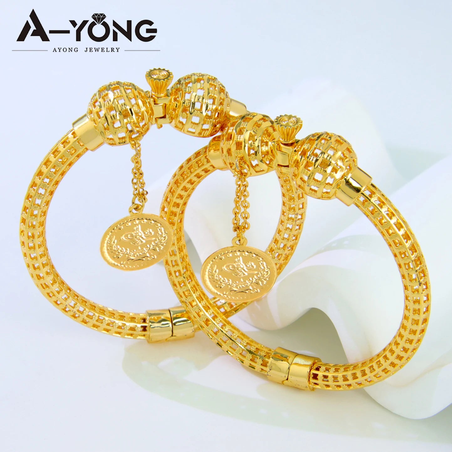 Dubai 24k Gold Jewelry Bracelet Copper Gold Plated