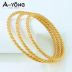 Nigeria Hochzeit Twist Rope Stapelarmband 21k
