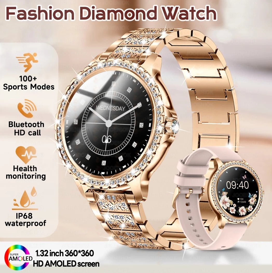 2026 New Fashion Women Diamond Watch 1.32 inch 360*360