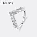 PERFANY 3mm All Moissanite Ring for Women S925 Pure - Total-0.9CT / 9, Total-0.9CT / 8, Total-0.9CT / 10, Total-0.9CT / 5, Total-0.9CT / 7, Total-0.9CT / 6