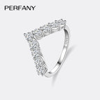 PERFANY 3mm All Moissanite Ring for Women S925 Pure - Total-0.9CT / 9, Total-0.9CT / 8, Total-0.9CT / 10, Total-0.9CT / 5, Total-0.9CT / 7, Total-0.9CT / 6