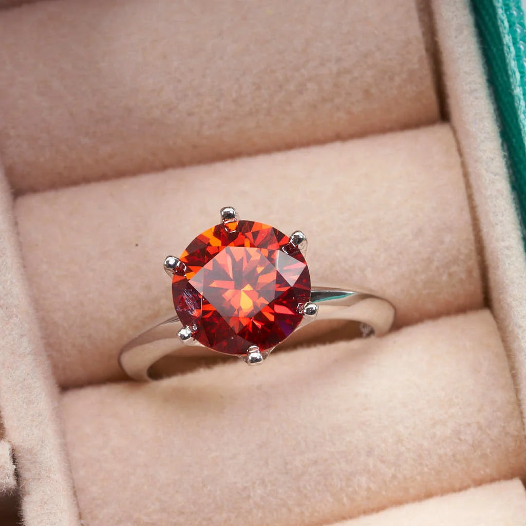 GRA Certified Moissanite Ring VVS1 Lab Diamond