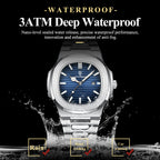 POEDAGAR Luxury Square Men Wristwatch Waterproof