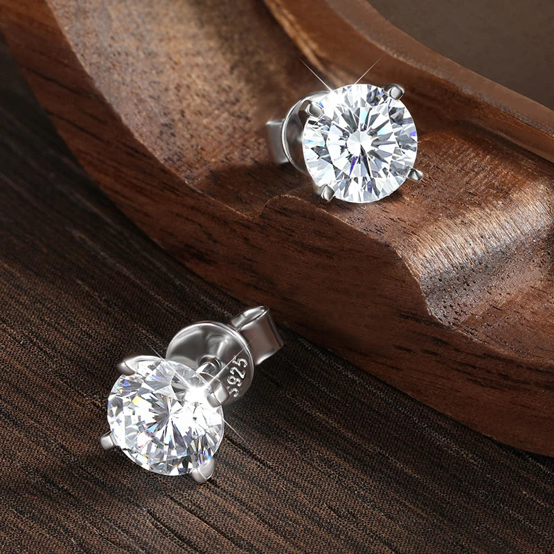 KNOBSPIN Moissanite Earring 0.2-2ct D VVS1 GRA