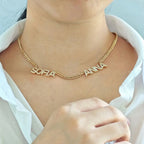 DOREMI 6MM/9MM Cz Names Necklace Jewelry Cuban Chain