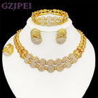 latest Italian Ladies Fine Jewelry Sets Gold Color