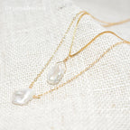 Halskette aus echten Barockperlen, handgefertigter Schmuck