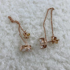 0.5/1carat Marquise Cut Moissanite Chain Earrings for