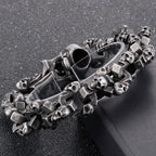 Punk Leopard Head Man Bracelet for Men Stainless Steel