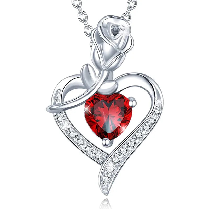 Elegant Style Heart shaped Pendant Necklace Hollow