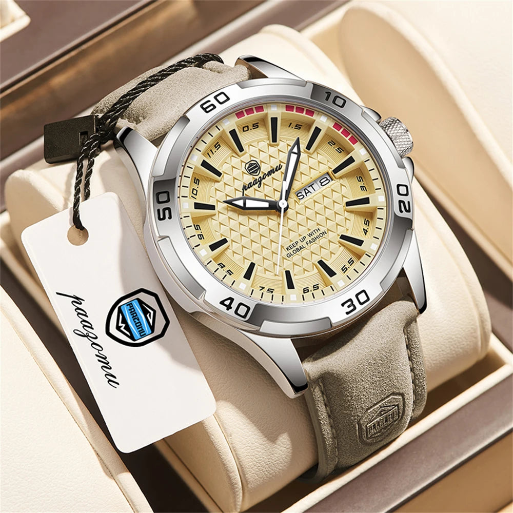 PAAZOMU Man Luxury Brand Watch Waterproof Luminous