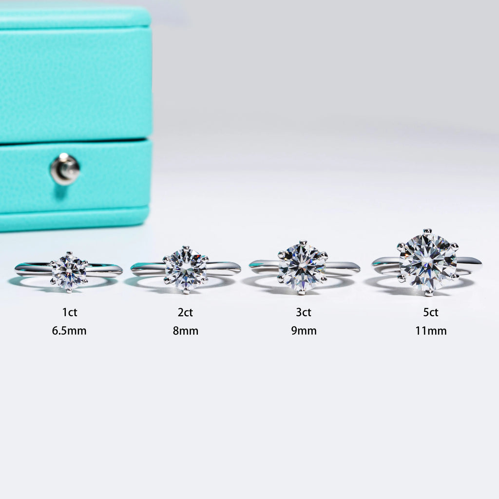 AnuJewel 1ct 2ct 3ct 5ct D Color Moissanite Engage
