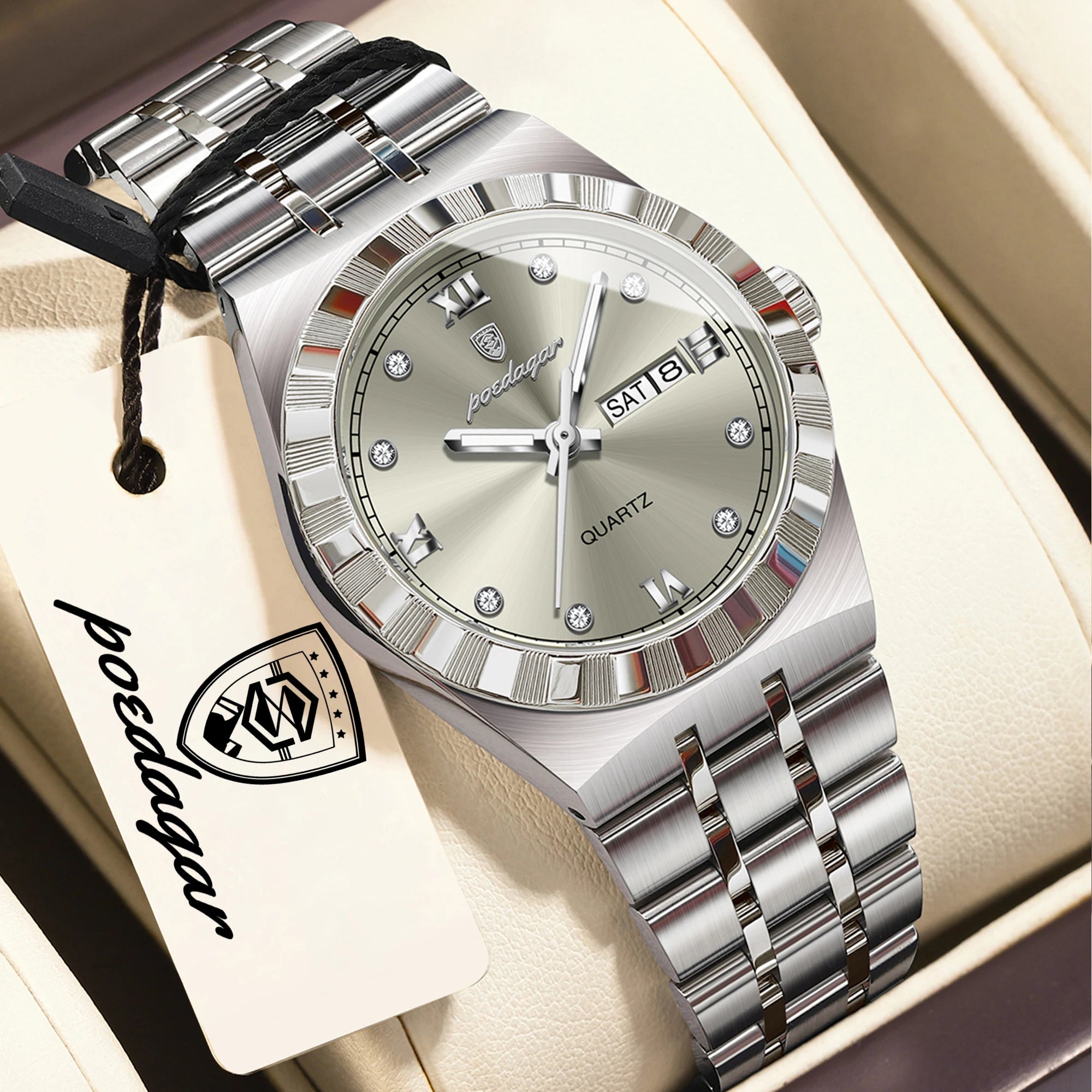 Poedagar Casual Ladies Watch Luminous Waterproof