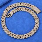 Hhiok Thick 18mm Wide Inlaid Zircon Iced Cuban