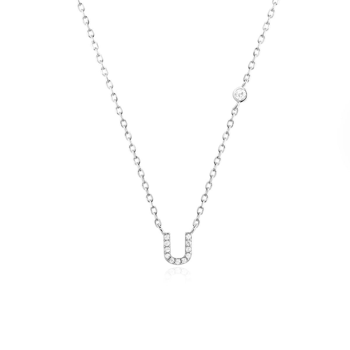 ANDYWEN 925 Sterling Silver Gold Small 26 Letters A- Z - Silver U